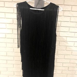 Black Fringe Dress